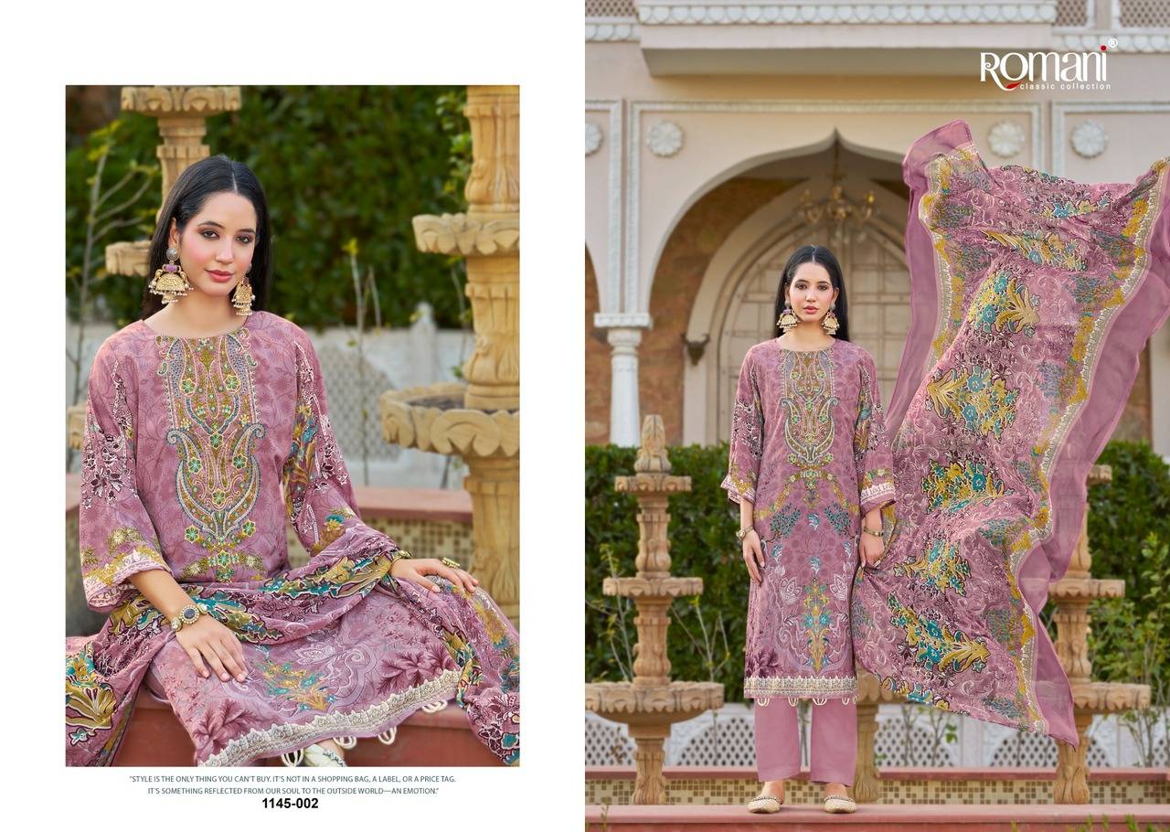 AARZU VOL 31 by ROMANI 1145 001 TO 1145 008 Series Beautiful Festive Suits Stylish Fancy Colourful Casual Wear & Ethnic Wear Soft Cotton Print Dresses At Wholesale Price